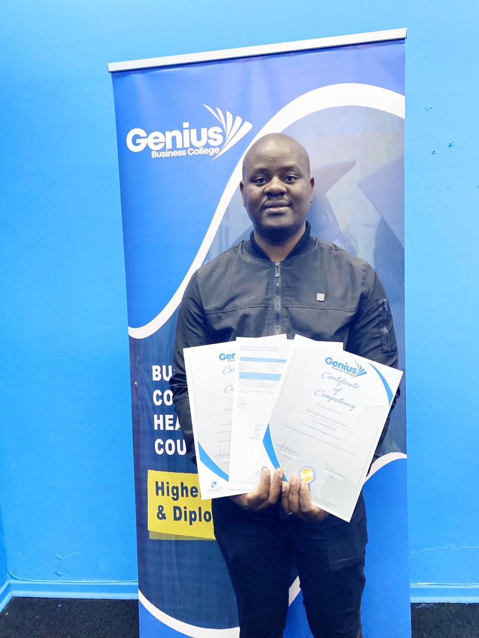 Learner celebrating programme completion